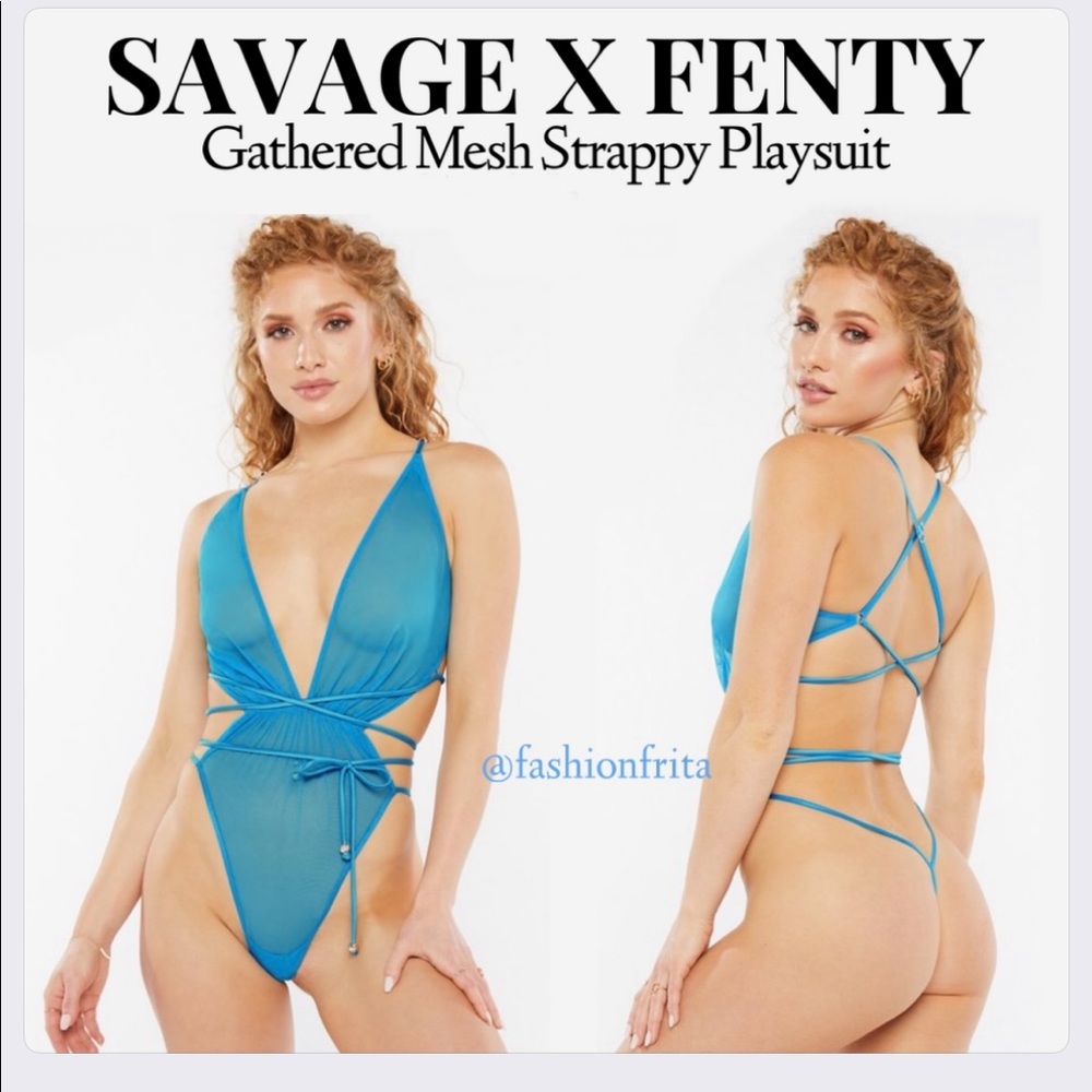 SAVAGE X FENTY Gathered Strappy Playsuit